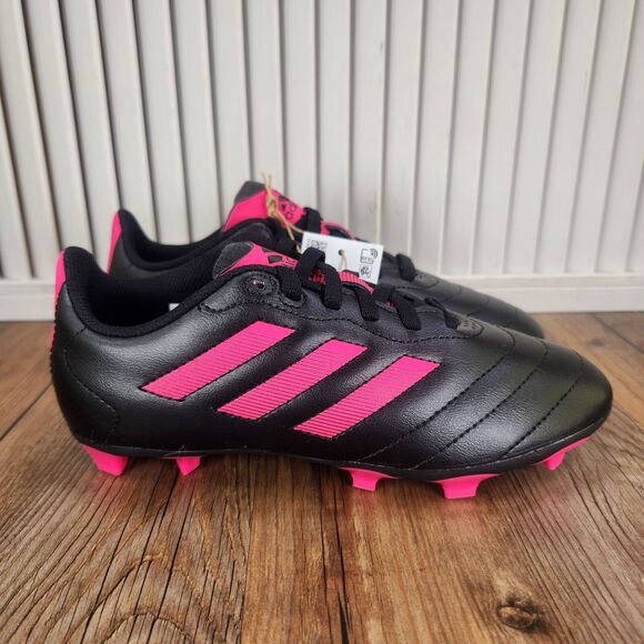 Adidas Goletto VIII FG Junior Size 3 Black Pink Athletic Soccer Cleats GX6907 - Picture 2 of 11